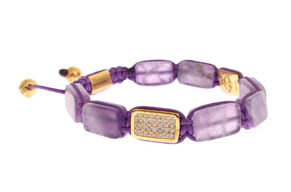 CZ Amethyst 18K Gold 925 Armband