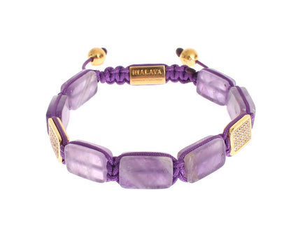 CZ Amethyst 18K Gold 925 Armband