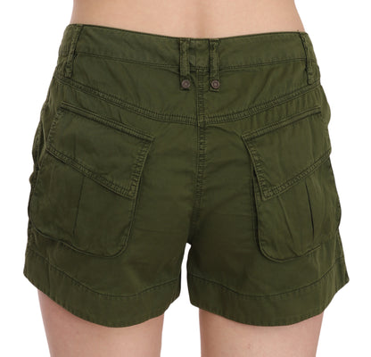 Mini short vert taille moyenne 100 % coton