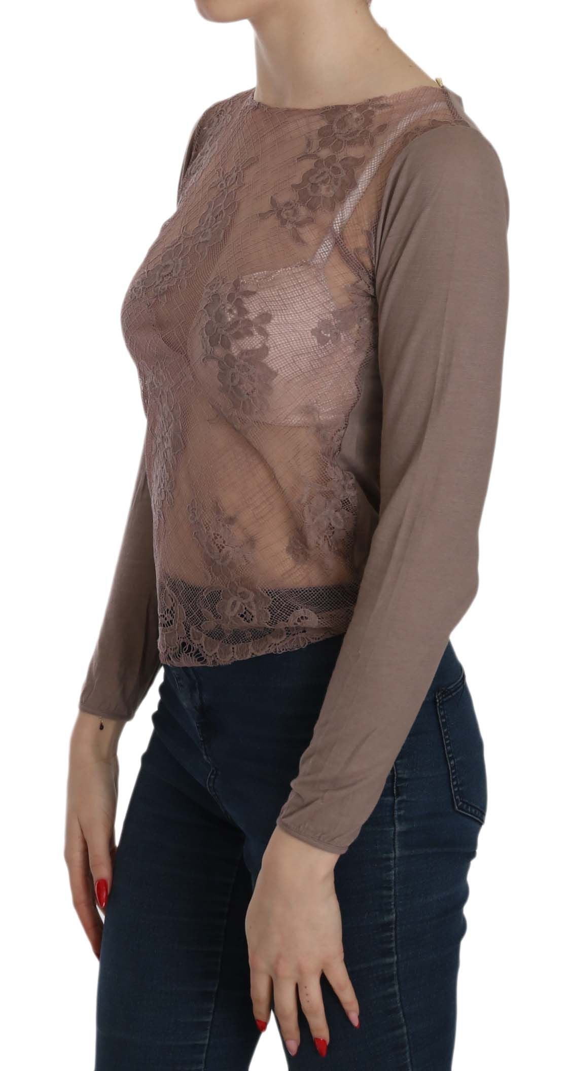 Boat Neck Cotton Lace Blouse