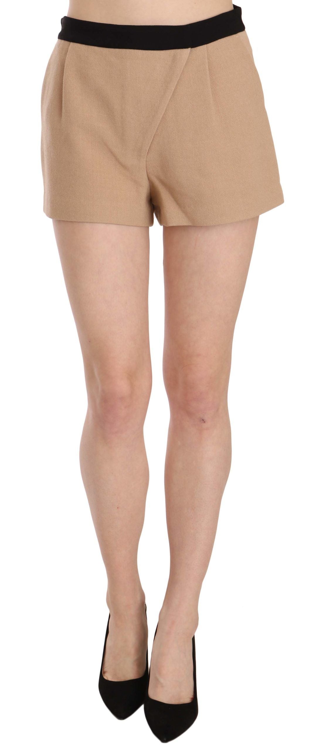 Pantaloncini Mini short a vita media in cotone beige