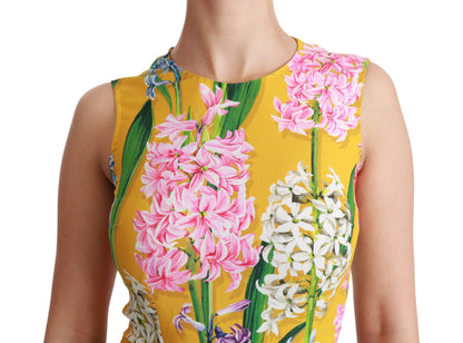 Sunshine Floral Crewneck Sleeveless Blouse