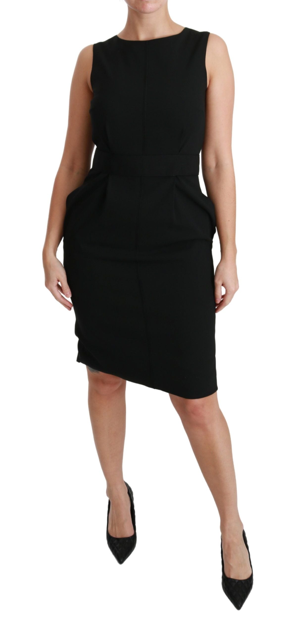 Robe formelle fourreau extensible noire