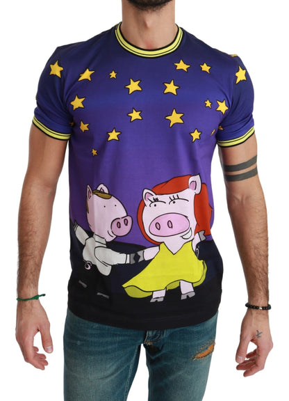 T-shirt violet en coton, année du cochon, 2019