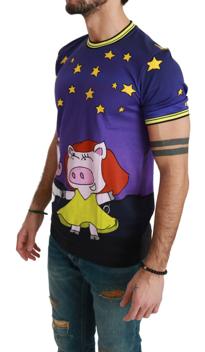 T-shirt violet en coton, année du cochon, 2019