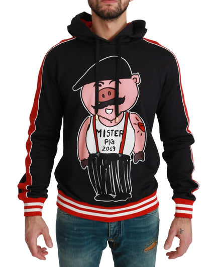 Pull à capuche Cochon noir de l'année