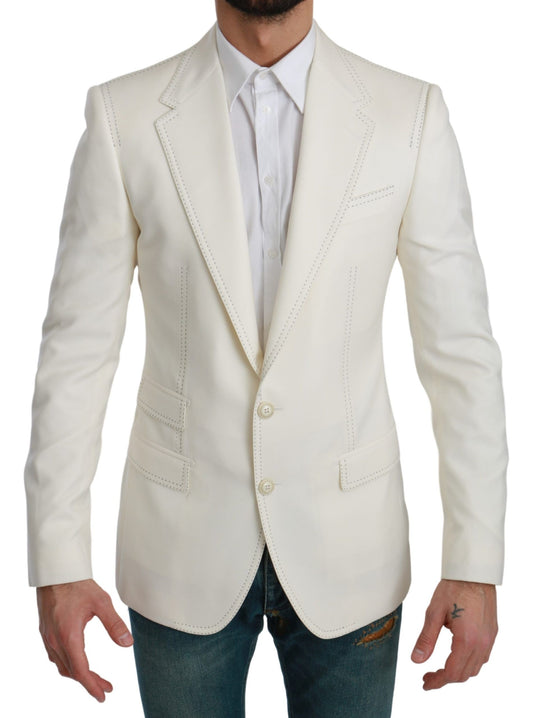 Blazer formale monopetto color crema SICILIA