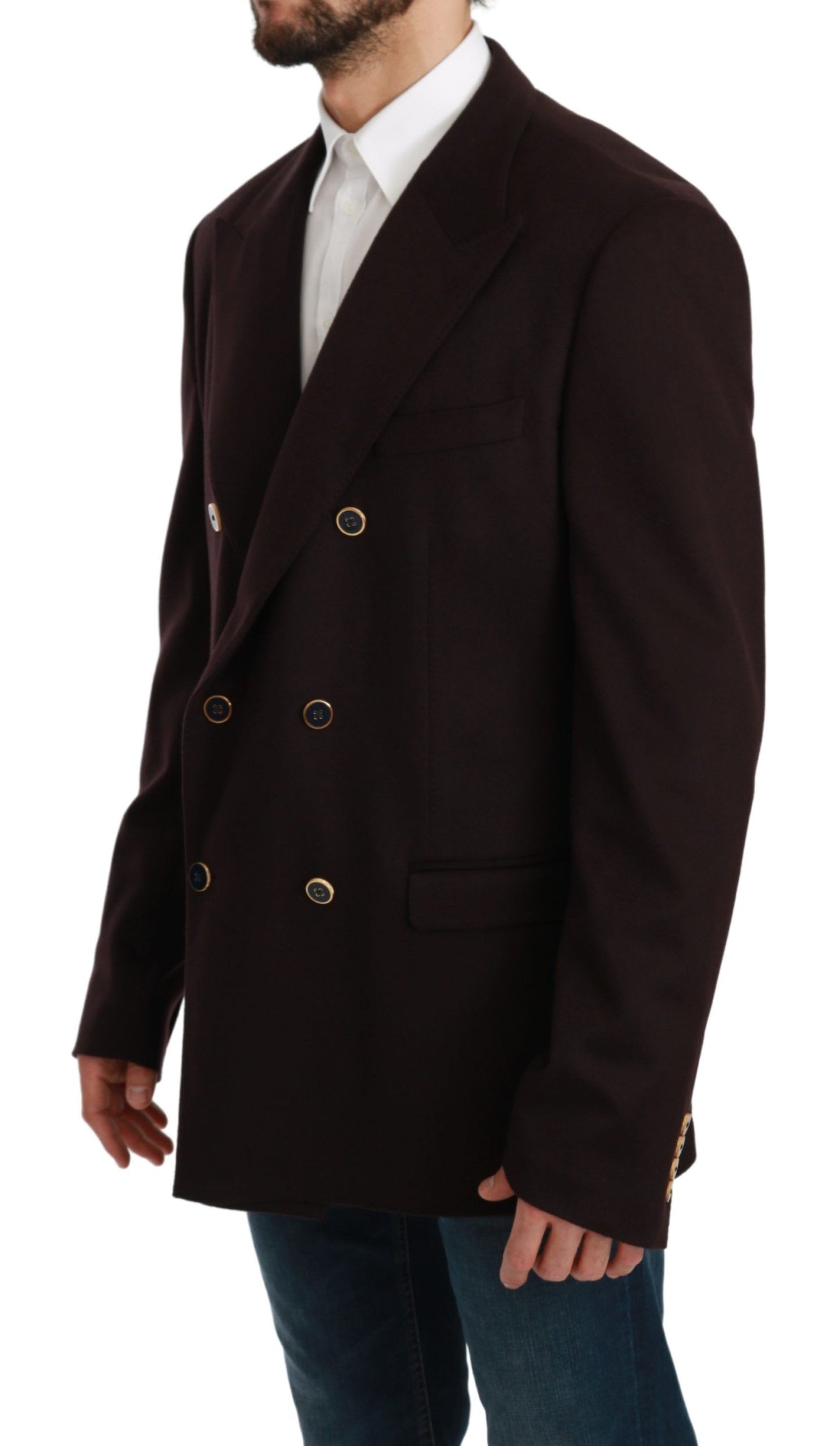 Manteau Cachemire Bordeaux Blazer TAORMINA