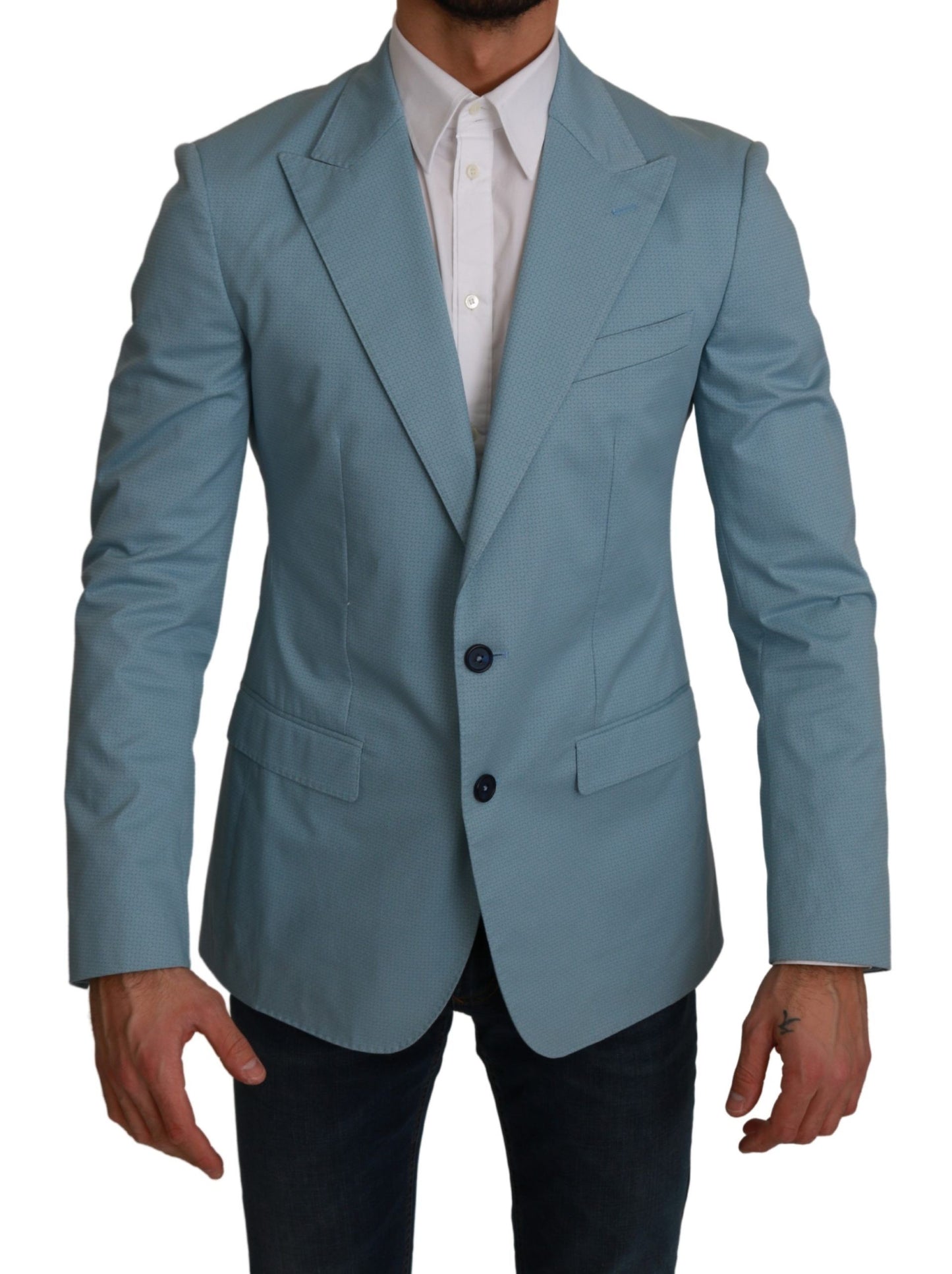 Giacca cappotto slim fit blu Blazer MARTINI