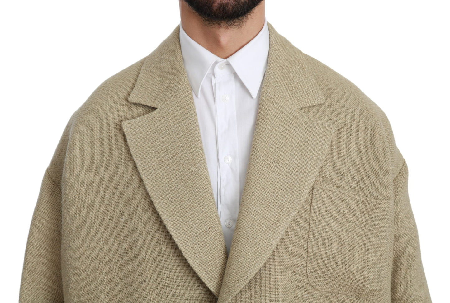 Cappotto giacca beige Cappotto blazer in iuta 100%.