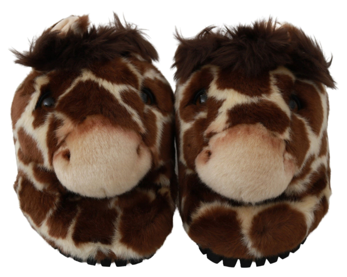 Pantoufles girafe marron, chaussures plates, sandales