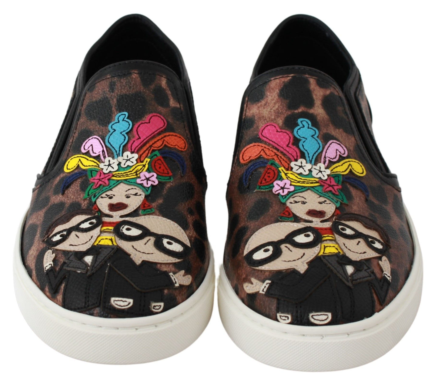 Mocassins en cuir léopard #dgfamily