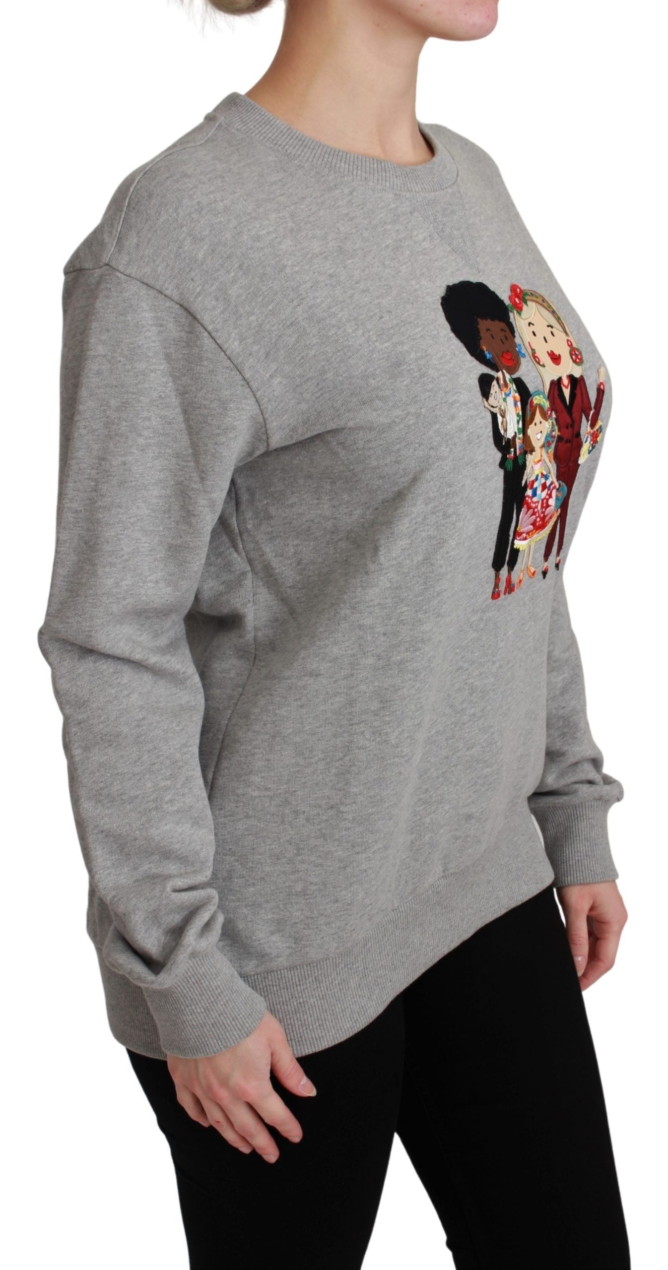 Pull gris en coton #dgfamily