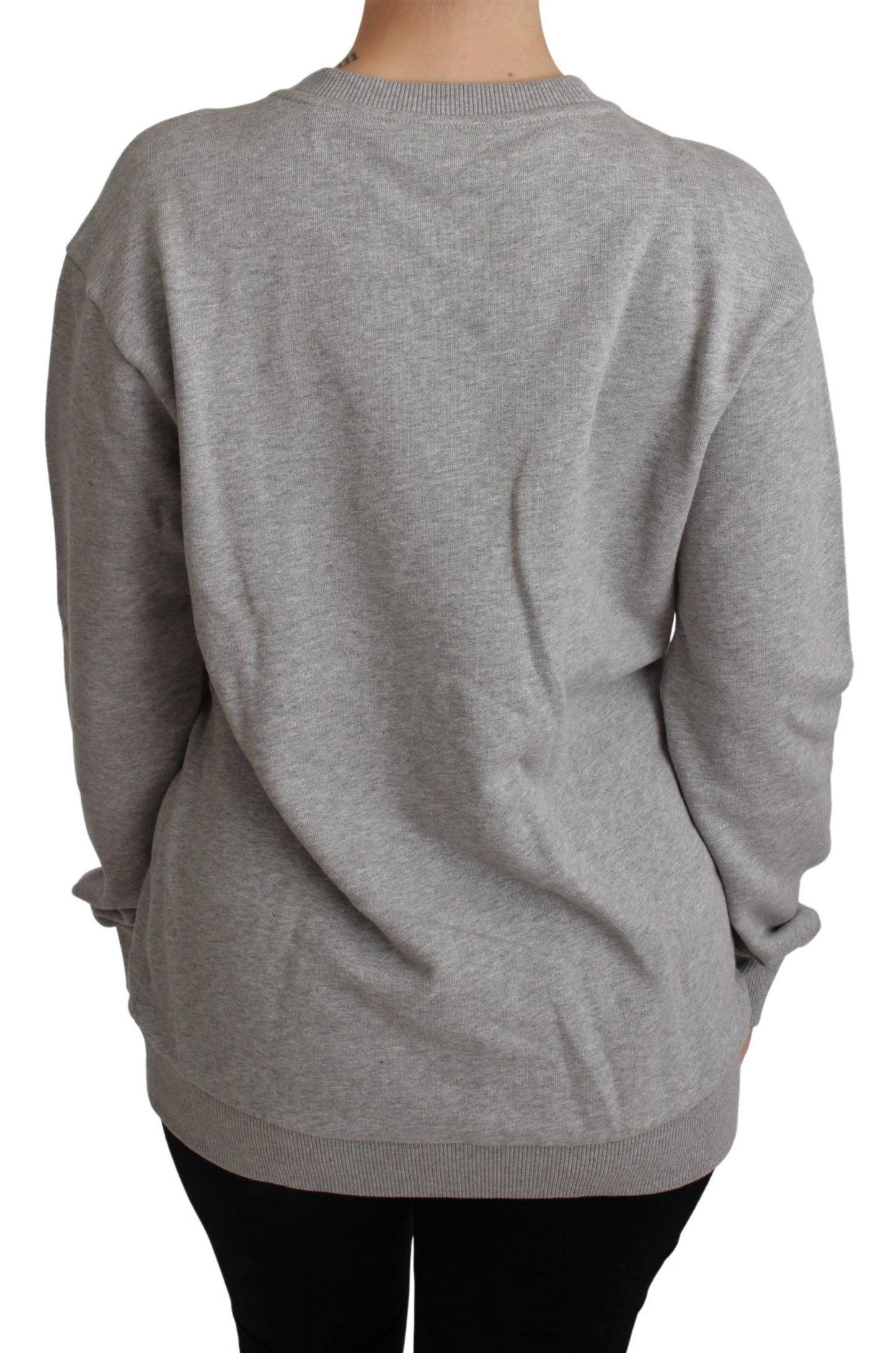 Grauer Pullover aus #dgfamily-Baumwolle