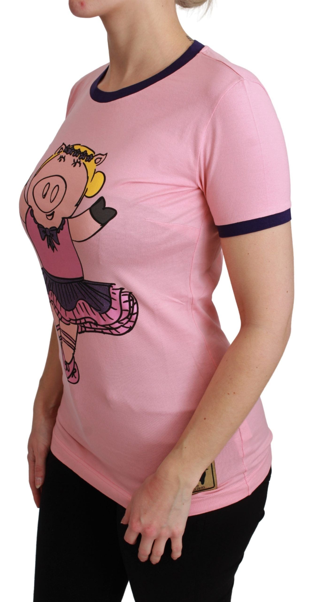 T-shirt rosa in cotone YEAR OF THE PIG