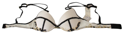 Intimo reggiseno push up in spandex di poliestere bianco