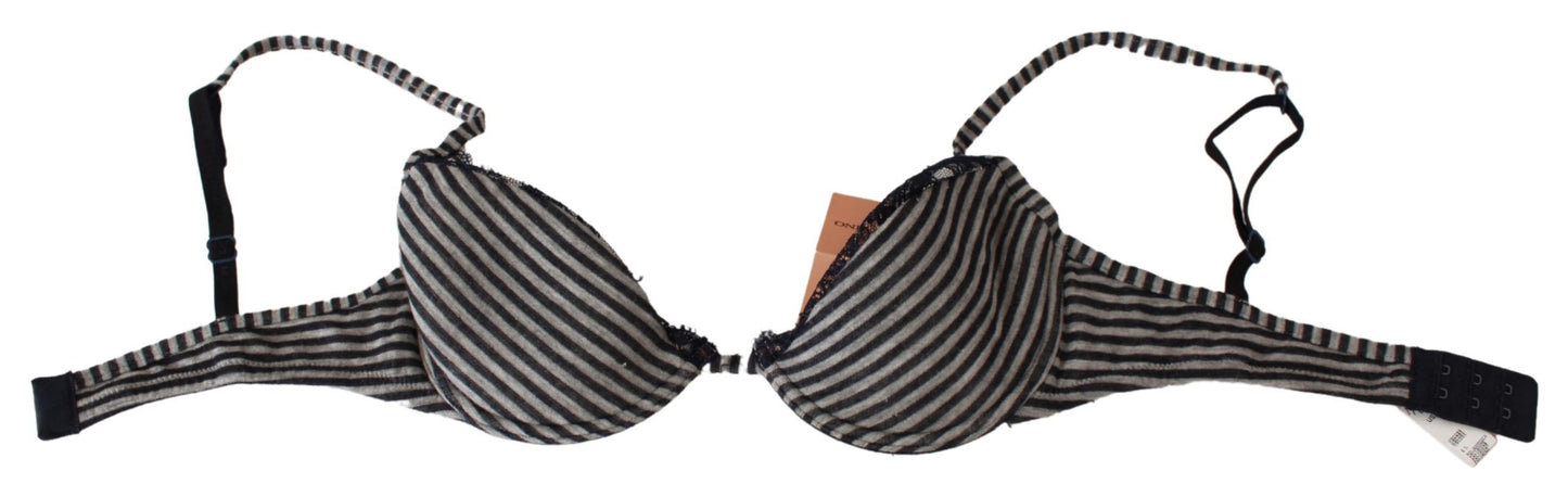 Sous-vêtements soutien-gorge Reggiseno en dentelle à rayures bleues