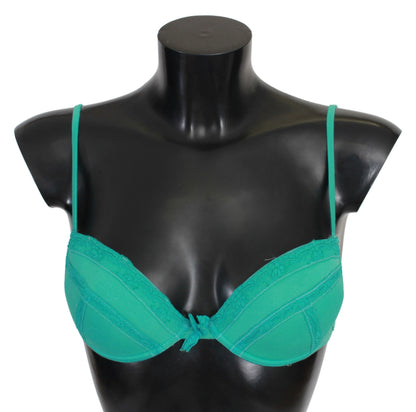 Soutien-gorge push-up vert, sous-vêtements 100 % coton