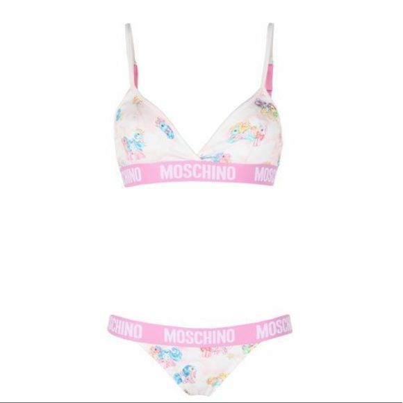 Weißes My Little Pony BH-Slip-Set, zweiteiliger Bikini