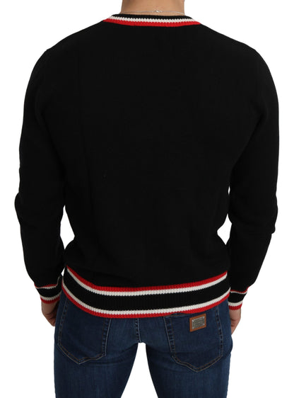 Maglione pullover Maiale dell'anno in cashmere nero