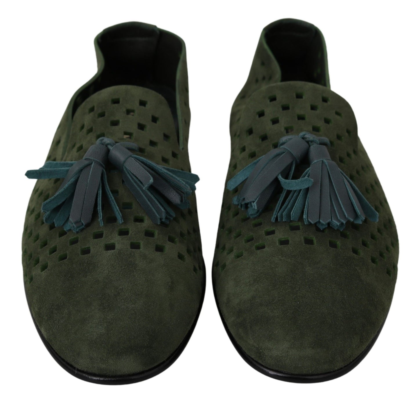 Chaussures de mocassins de pantoufles respirantes en daim vert