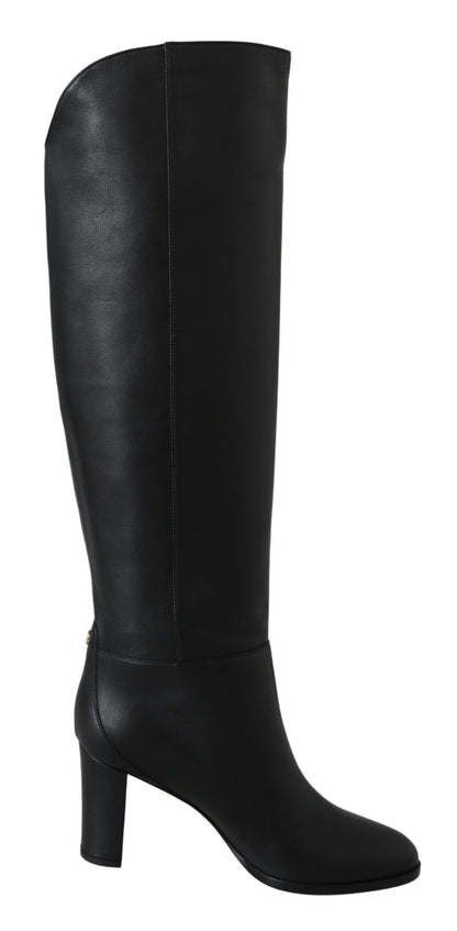 Chaussures bottes Madalie 80 en cuir noir