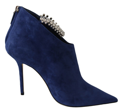 Chaussures bottes Blaize 100 en cuir bleu pop