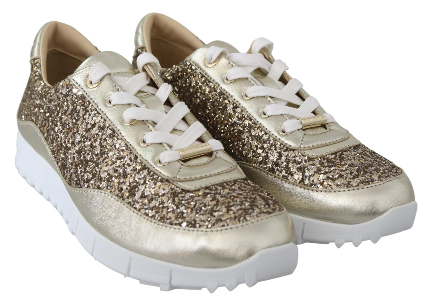 Sneakers Monza anticate in pelle color oro