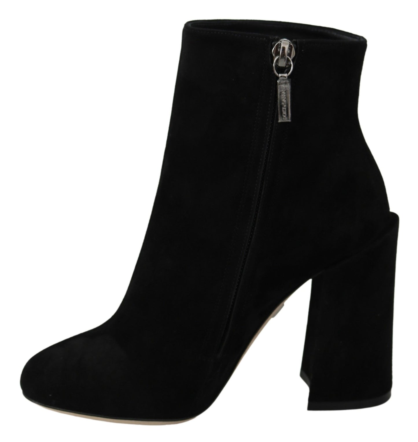 Schwarze Wildleder-Love Is Beauty-Stiefelschuhe