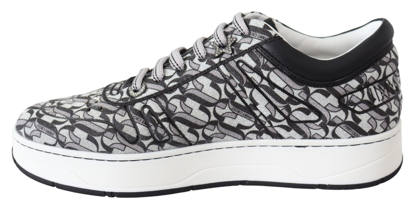 Silber-schwarze Glitzer-Hawaii-Sneaker