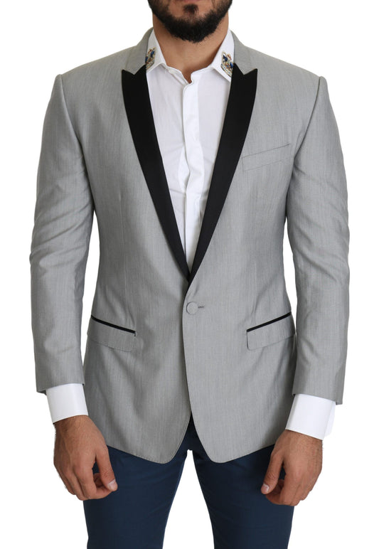 Blazer SARTORIA gris clair à simple boutonnage