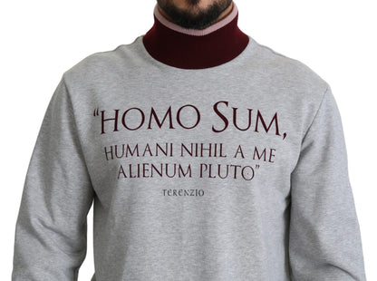 Maglione pullover a collo alto Homo Sum grigio