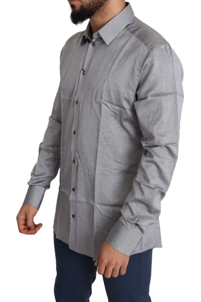 Chemise habillée OR formelle en coton gris pour hommes