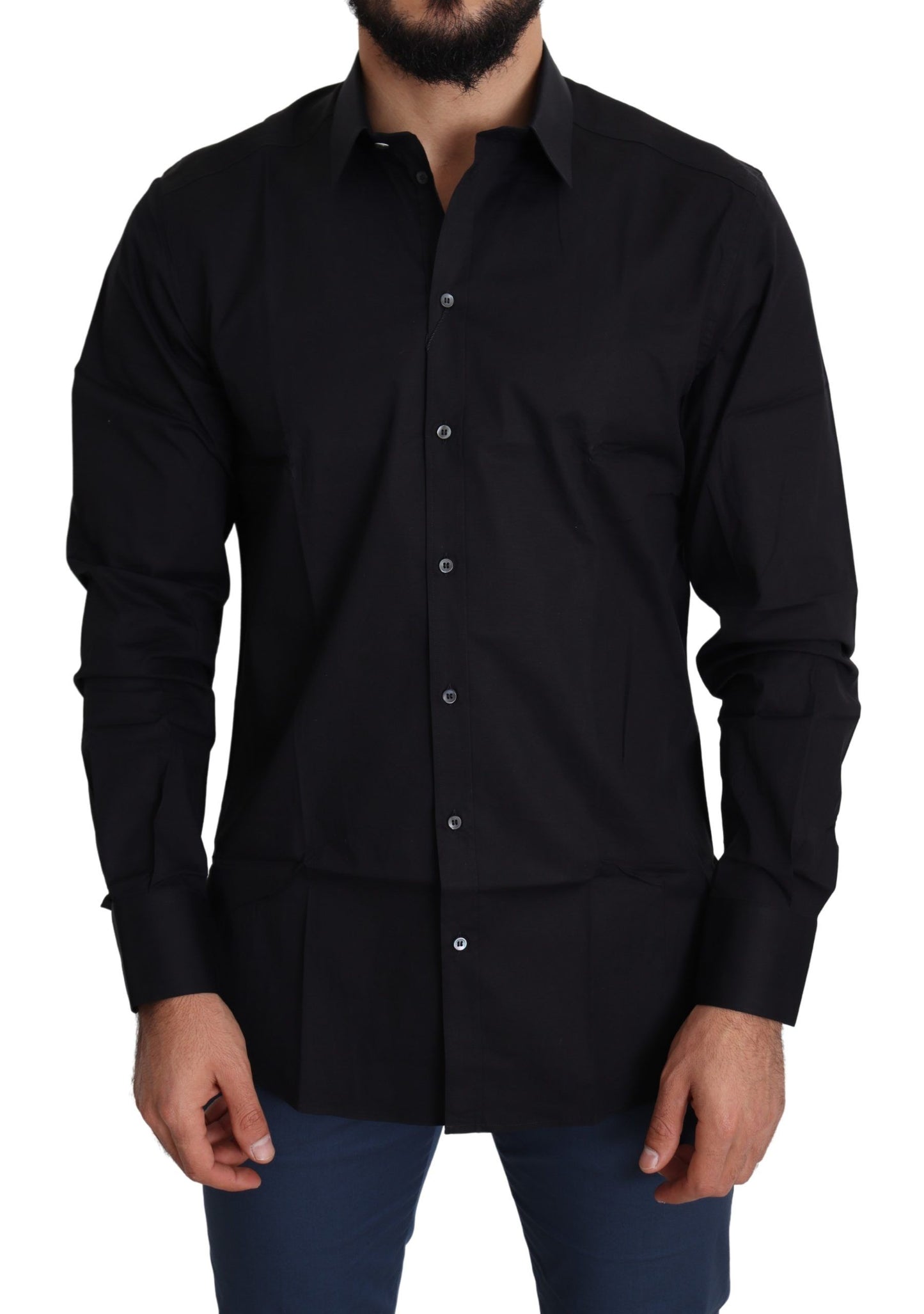 Chemise habillée OR formelle en coton stretch noir