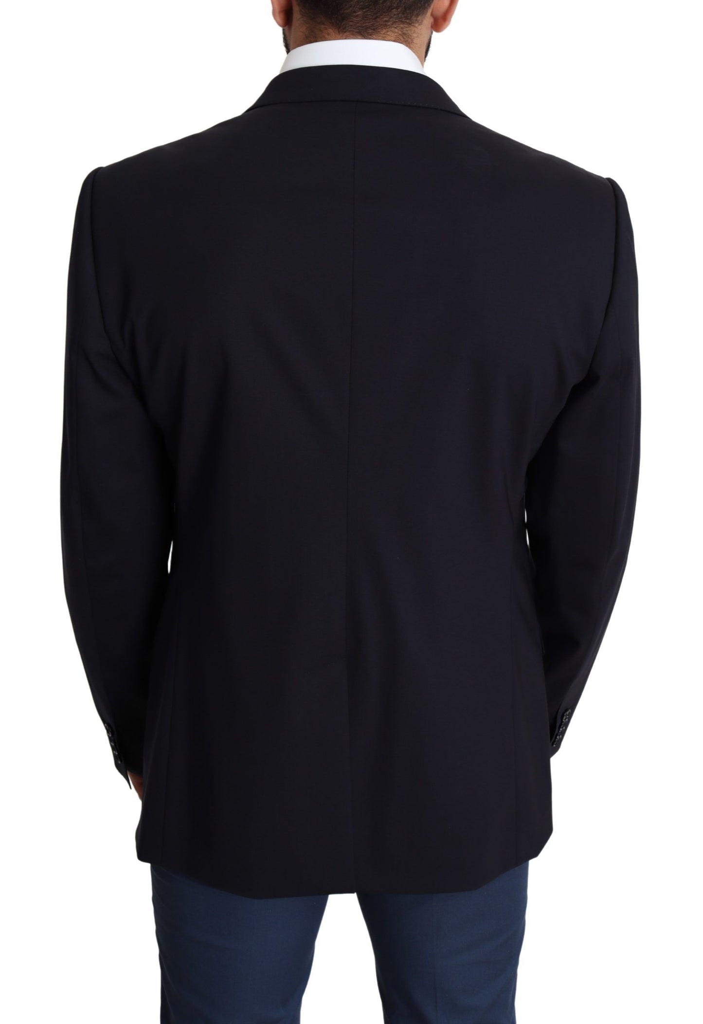 Cappotto da uomo in lana stretch nera Blazer MARTINI