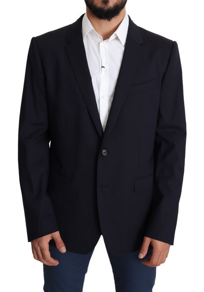 Cappotto da uomo in lana stretch nera Blazer MARTINI