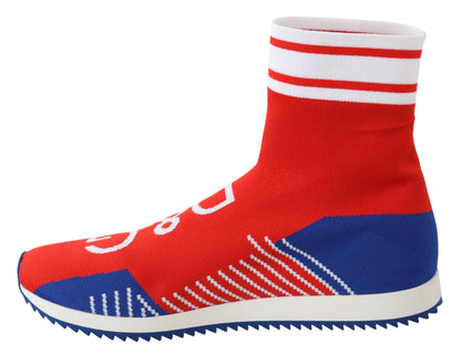 Bleu Rouge Sorrento Logo Baskets Chaussettes Chaussures