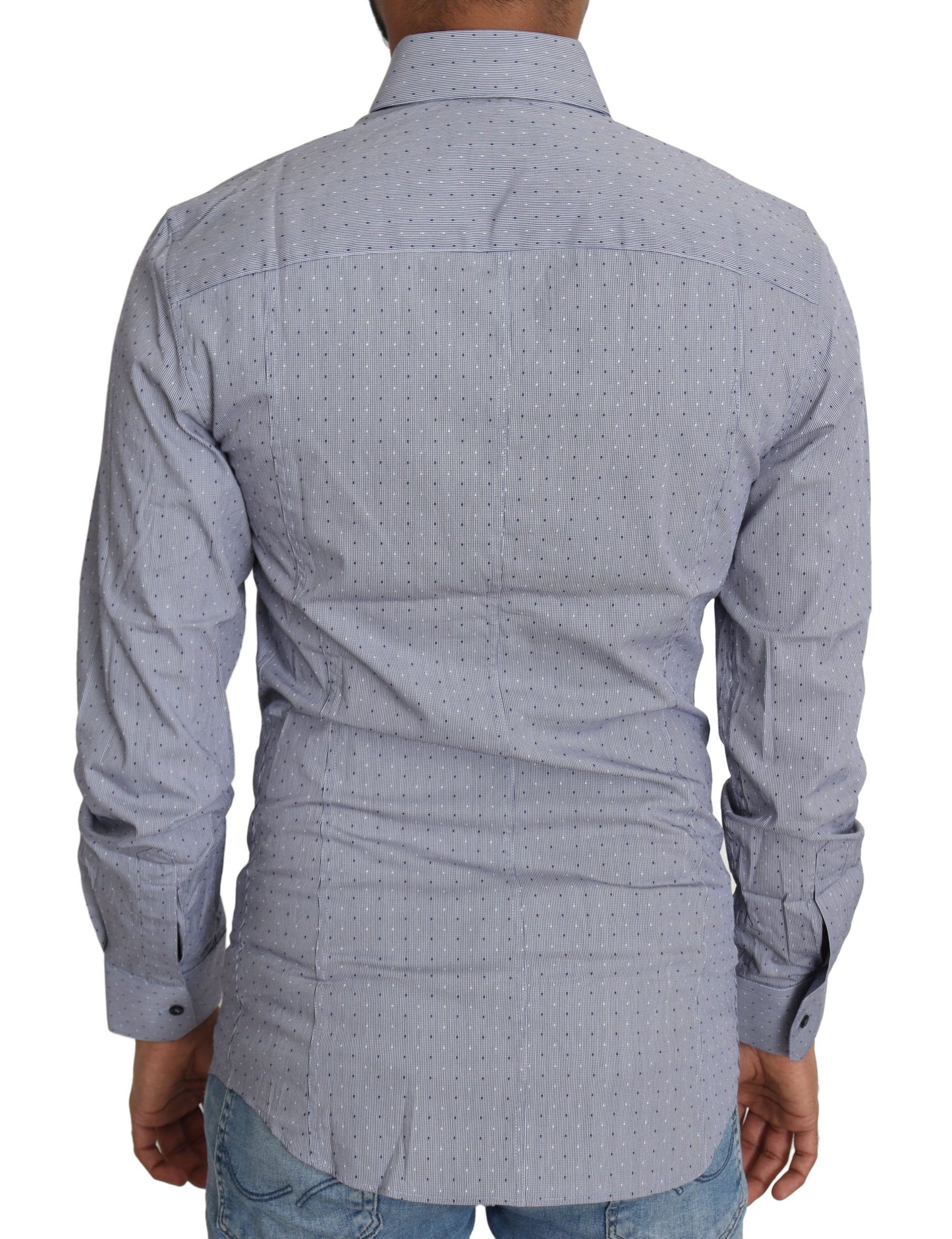 Chemise formelle semi-ajustée à pois gris SICILIA