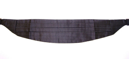 Dolce & Gabbana Elegant Black Silk Polka Dot Cummerbund