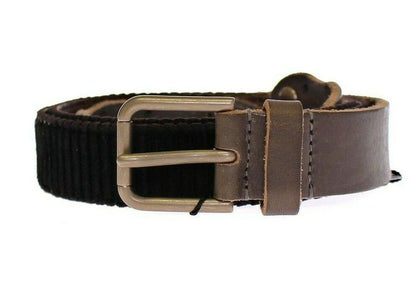 Ceinture Cintura Gürtel en cuir marron avec logo