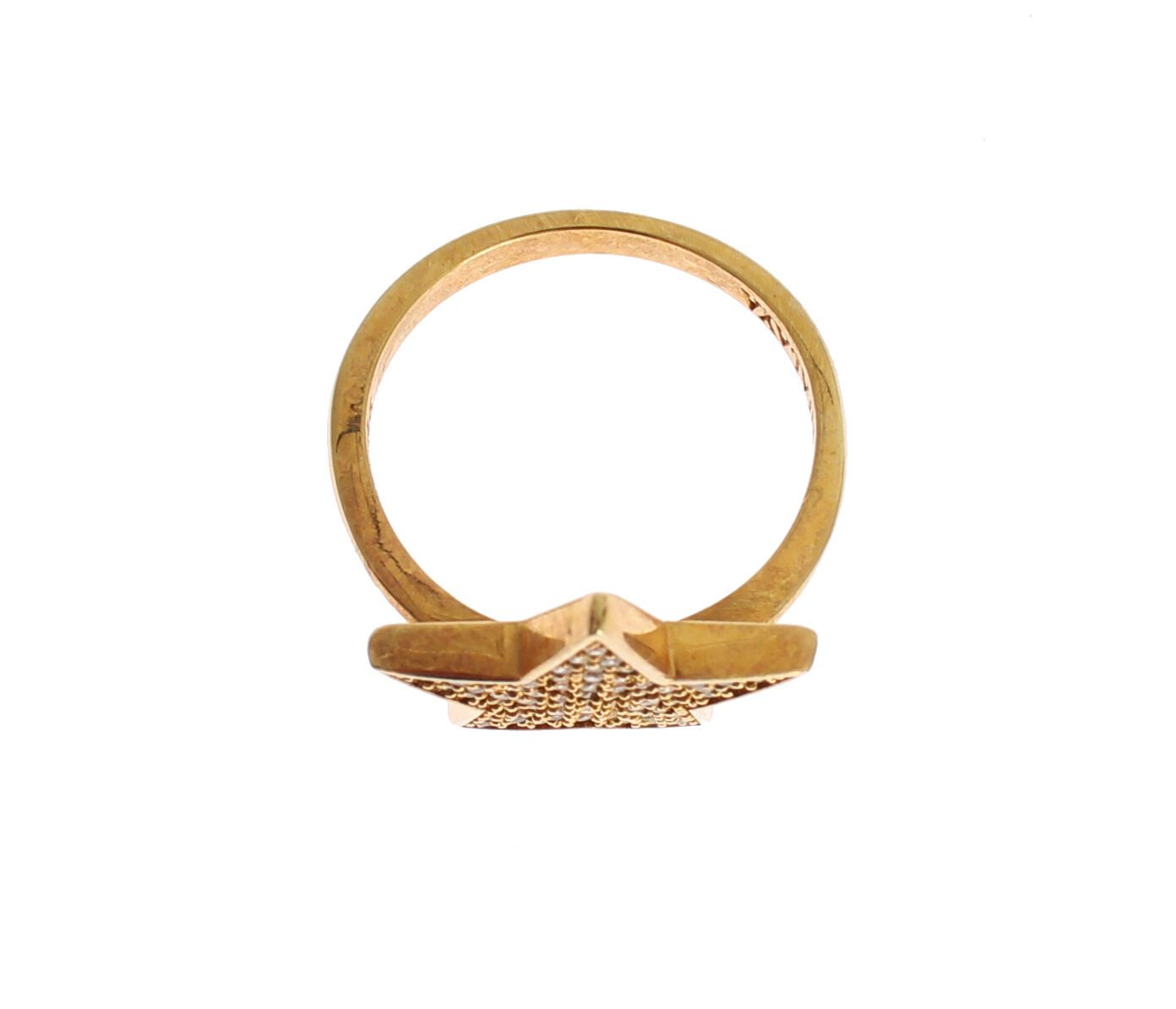 Anello trasparente da donna in argento 925 Star Gold