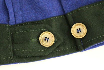 Cappotto Habsburg in lana verde blu