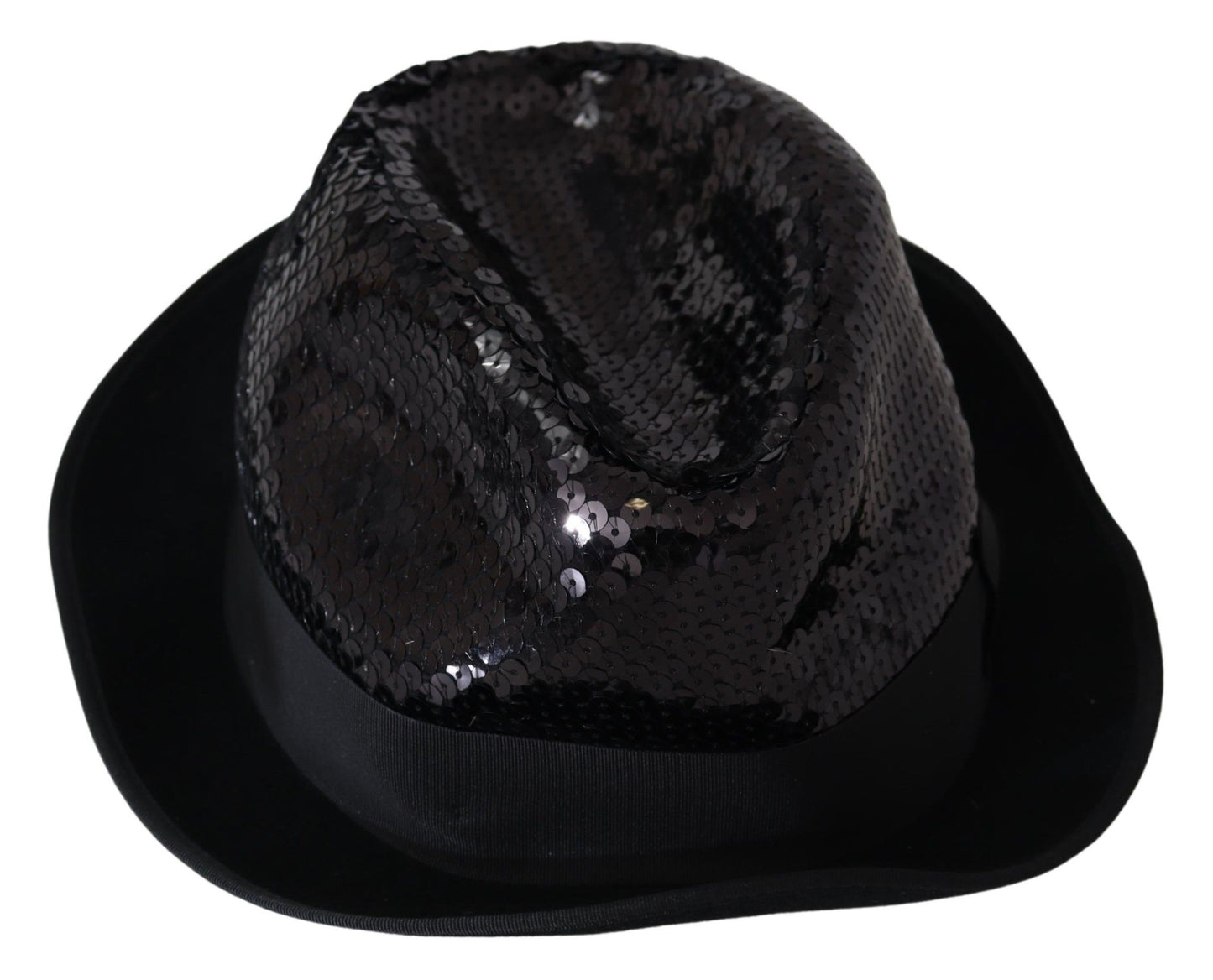 Chapeau Fedora Capello en polyester noir à paillettes pour femmes