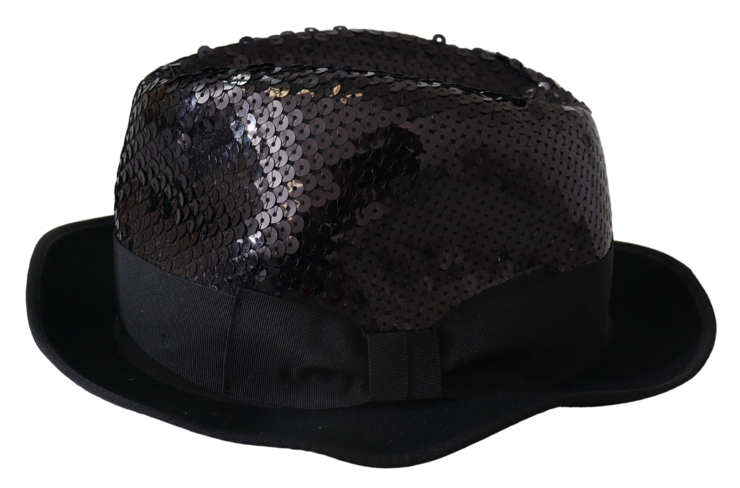 Chapeau Fedora Capello en polyester noir à paillettes pour femmes