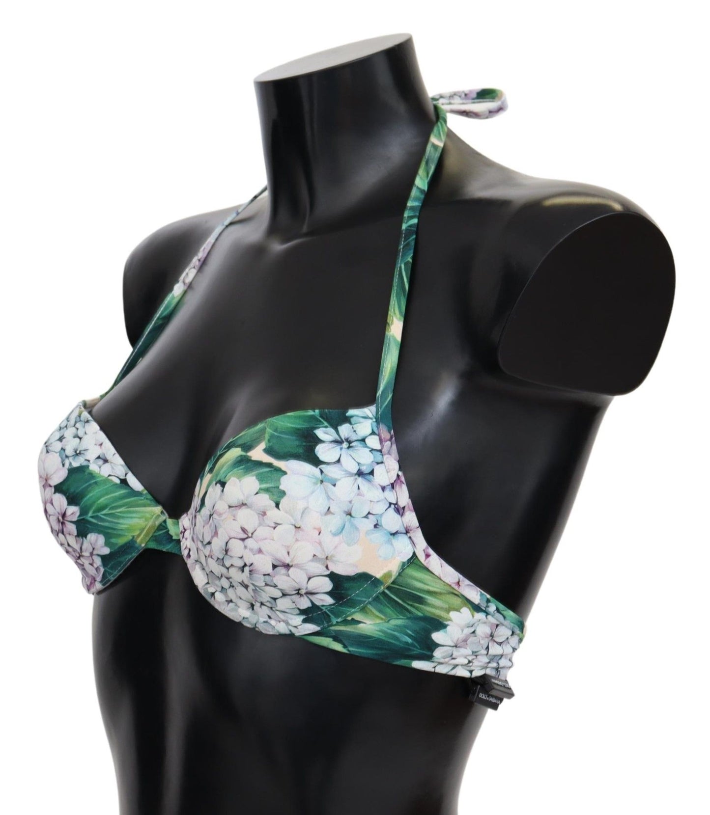 Top bikini da spiaggia con stampa floreale multicolore