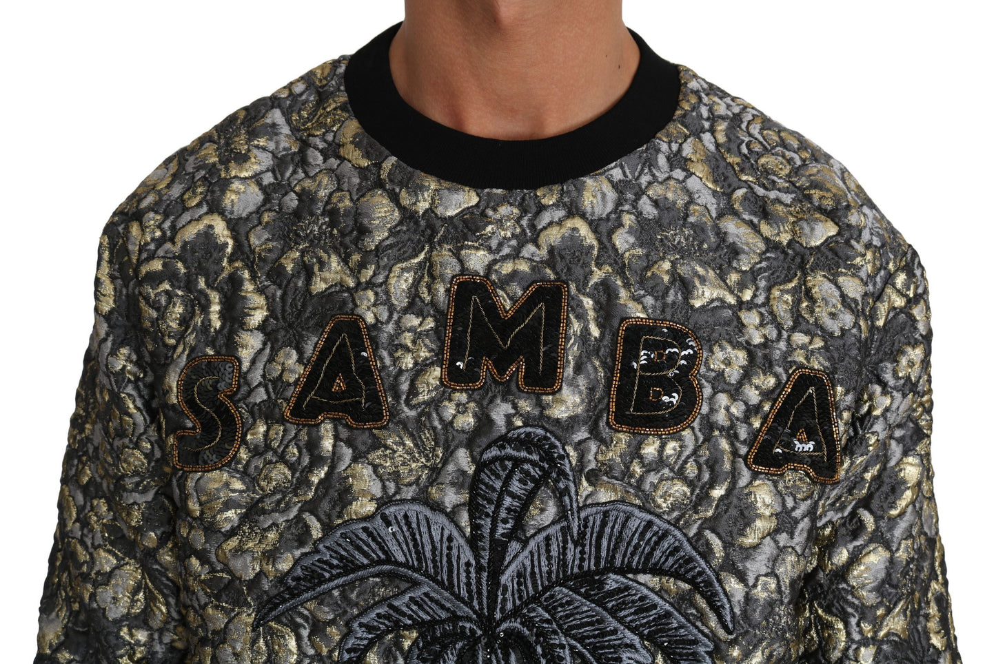 Mehrfarbiger SAMBA-Jacquard-Palmenpullover