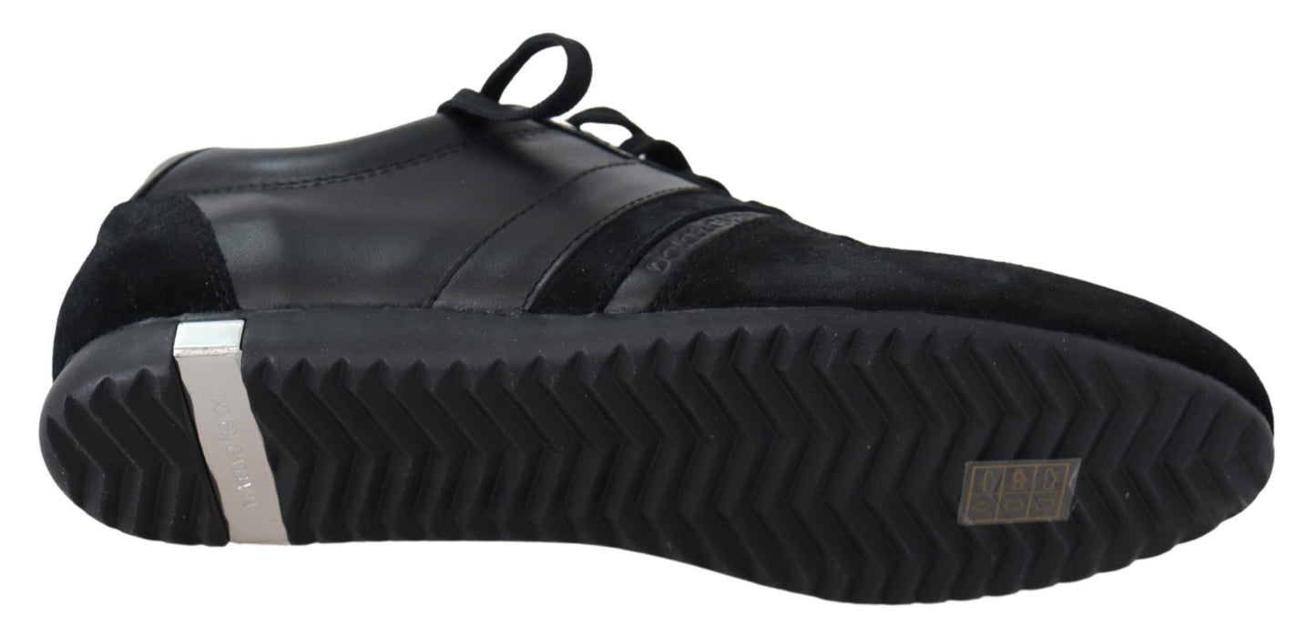 Scarpe da ginnastica casual in pelle con logo nero