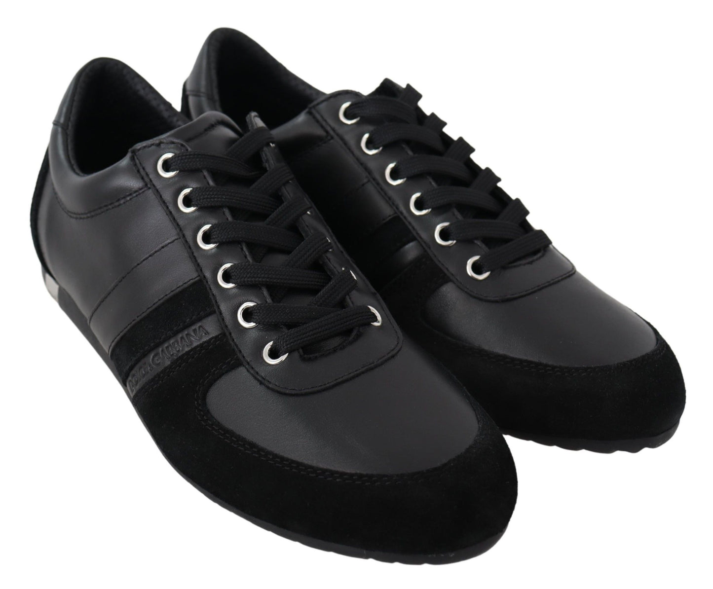 Scarpe da ginnastica casual in pelle con logo nero