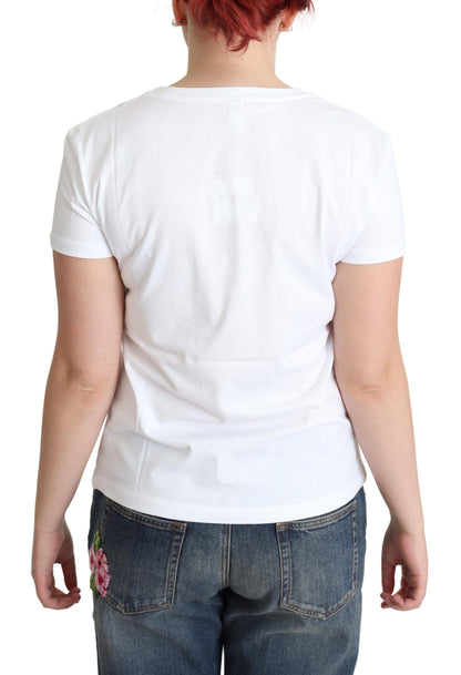 T-shirt con stampa Sunny Milano in cotone bianco