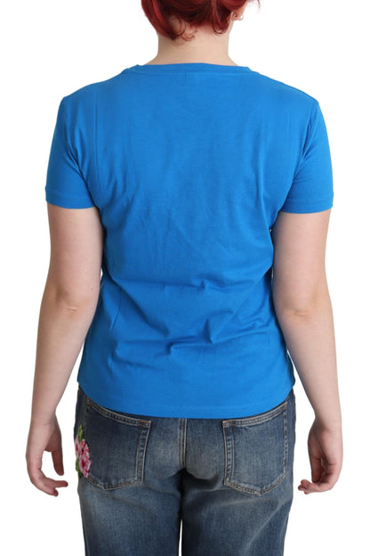 T-shirt con stampa Sunny Milano in cotone blu